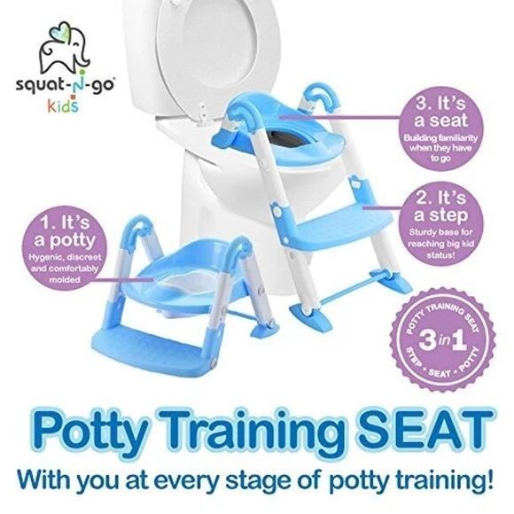 3 In 1 Bambino Booster Potty Training System with Free Standing Potty, Step Stoo - Picture 3 of 3